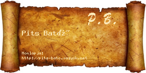Pits Bató névjegykártya